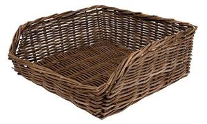 Szögletes rattan tárolókosár 50x50x20cm