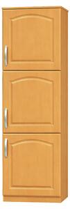 KONDELA Magas konyhaszekrény, jobb, égerfa, LORA MDF NEW KLASIK S40/210/57