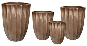 Noble Rib Vase kerámia váza szett macchiato 30x39-55x73cm S4