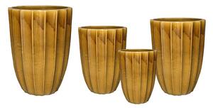 Noble Rib Vase kerámia váza szett okker 30x39-55x73cm S4