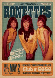 Plakát The Ronettes - Newcastle, (59.4 x 84 cm)