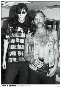 Plakát Joey Ramone & Lemmy Btheone - Back of a pub