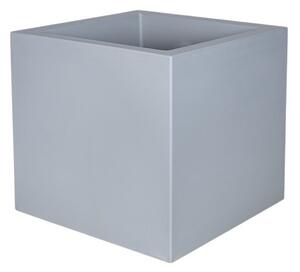 Fenice Cubo dupla falú szögletes műanyag növénytartó világosszürke 85x85x85cm