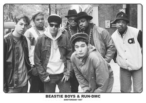 Plakát Beastie Boys / Run Dmc - Amsterdam 1987, (84 x 59.4 cm)