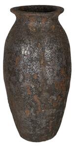 Rhodes Vase kerámia váza savmaratott fekete 60x115cm