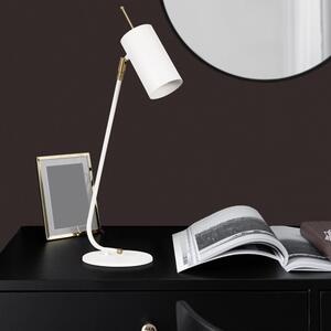 Fehér asztali lámpa fém búrával (magasság 55 cm) Sivani – Opviq lights