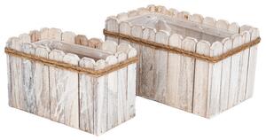 Szögletes faszelet tál szett fehér 25,5x15,5x14cm S2