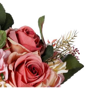 Rózsa és hortenzia műcsokoat , rózsaszínű, 20 x 28 cm