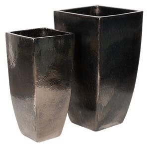 Indy Vase kerámia váza szett bronz 35x35x62-42x42x78cm S2