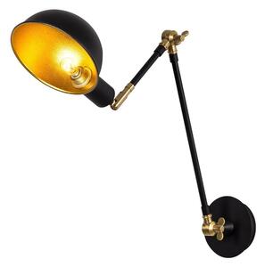 Fekete-aranyszínű fali lámpa ø 15 cm Sivani – Opviq lights