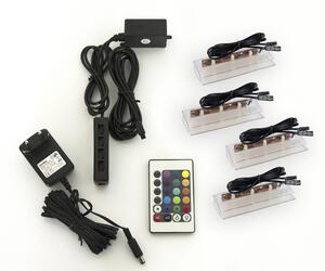 Rejtett RGB LED világítás fürdőszoba és nappali bútorokhoz 4 pontos