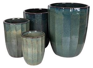 Harlow Rib Vase kerámia növénytartó szett szürkészöld 31x40-56x71cm S4