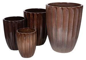 Harlow Vase kerámia váza szett rusztikus barrna 30x39-55x71cm S4