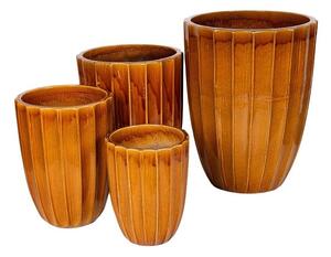 Harlow Vase kerámia váza szett mézbarna 30x39-55x71cm S4