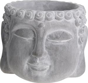 Buddha virágdoboz, beton szürke, 16 x 12,5 x 16 cm