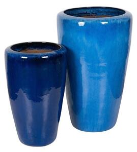 Fjord Vase Giant kerámia növénytartó szett kék 42x69-56x88cm S2