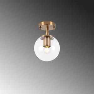 Bronzszínű mennyezeti lámpa üveg búrával ø 15 cm Atmaca – Opviq lights