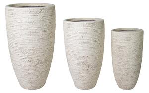 Ontario Vase Giant kompozit növénytartó homokszín 34x66-56x100cm S3