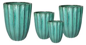 Noble Rib Vase kerámia váza szett mohazöld 30x39-55x73cm S4