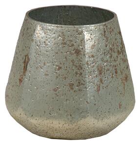 Marhaba Caldron üvegváza ezüst 17x15cm