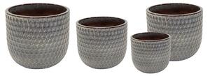 Noble Facet Classic kerámia növénytartó szett macchiato 30x27-58x51cm S4