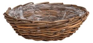 Rattan ültetőtál barna 41x12cm