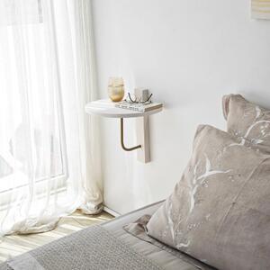 Hanah Home Fali polc GoldWhite Reve - Arany, fehér