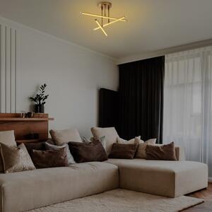 Aranyszínű LED mennyezeti lámpa 26x51 cm Ledflower – Opviq lights