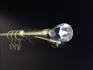 Cristal egysoros karnis szett antik arany