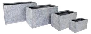 Alberta Tetra Grand kompozit balkonláda szett szürke 60x21x35-110x40x55cm S4