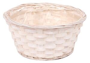 Bambusz tál fehér 17x9cm 8db/ csomag