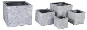 Alberta Cube kompozit növénytartó szürke 23x23x23-55x55x46cm S5
