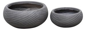 Colombo Greta kompozit gömbtál szett szürke 30x13-41x17cm S/2