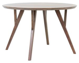 Barna kerek étkezőasztal akácfa asztallappal ø 120 cm Quenza – Light & Living