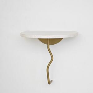 Hanah Home Fali polc Gold White Leo - Arany, Fehér