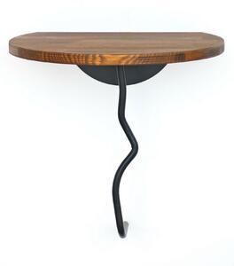 Hanah Home Fali polc Black Leo - Gesztenye, Fekete