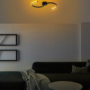 Fekete LED mennyezeti lámpa 25x10 cm Es – Opviq lights