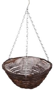 Rattan függőkosár barna 30cm