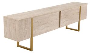 Hanah Home TV-állvány Travertine Gold Serenity - Travertin, Arany
