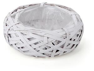 Madárfészek tál fehér 23x8,5cm