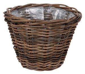 Rattan Kaspó Barna 35x25cm