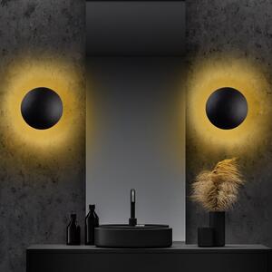 Fekete-rézszínű LED fali lámpa ø 25 cm Yosma – Opviq lights