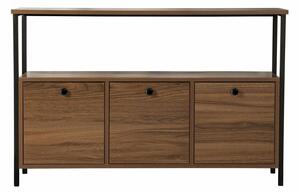 Hanah Home Konzol Walnut Black Solace - Venezia Walnut, Fekete