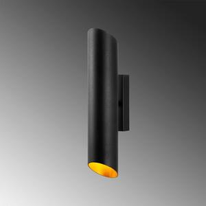 Fekete-aranyszínű fali lámpa ø 8 cm Cut – Opviq lights