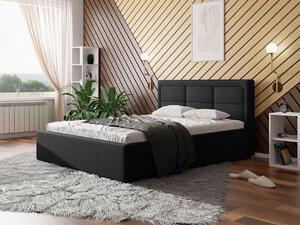 Franciaágy tárolóhellyel és ágyrácsos alappal 140x200 PALIGEN 2 - fekete