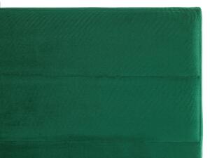 Zöld bársony franciaágy 180 x 200 cm BELLOU