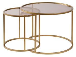 Hanah Home Dohányzóasztal szett Aranybronz Aurum - 60, 42 - Arany, Bronz