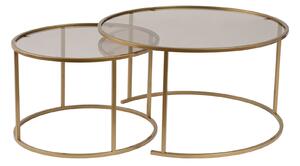 Hanah Home Coffee Table Set Gold Bronze Aurum - 80, 60 - Gold, Bronze