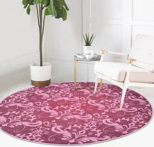 Rózsaszín mosható-robotporszívóval tisztítható kerek szőnyeg ø 80 cm Comfort – Mila Home
