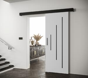 Tolóajtó fekete fogantyúval SALOME 11 - 80 cm, fehér / fekete